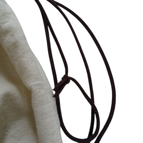 COLE HAAN Designer Bag Dust Cover Fleece Felt Tote Bag Drawstring Beige 18 x 14 - Picture 3 of 5